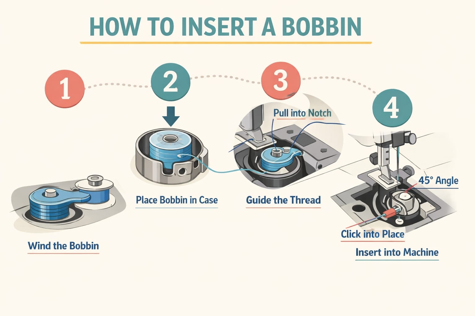 How to Rethread a Bobbin on a Sewing Machine Correctly