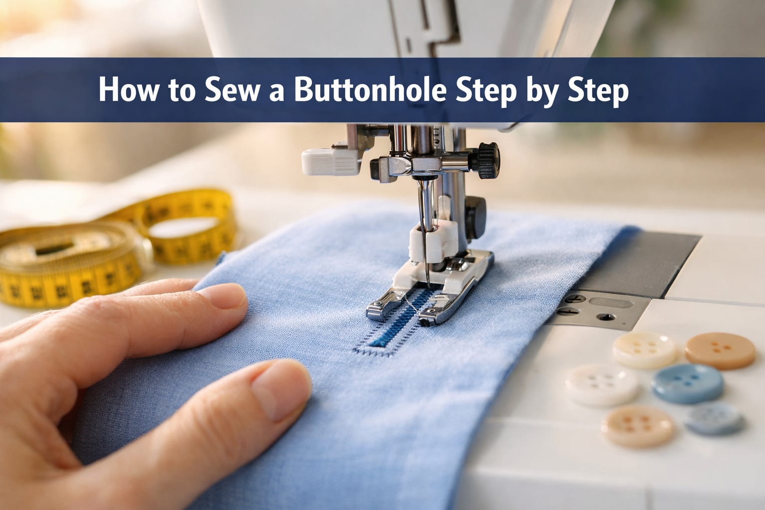 How to Sew a Buttonhole Step by Step