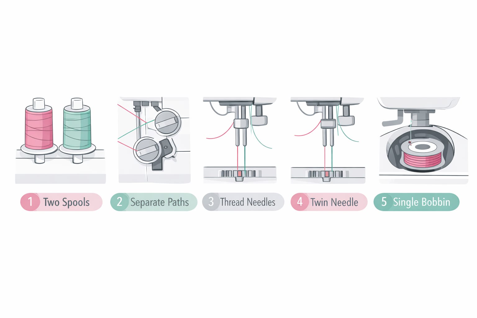 How to Thread a Twin Needle on a Sewing Machine