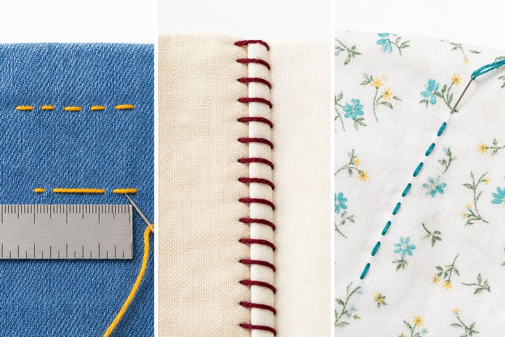 Running Stitch vs Backstitch vs Whip Stitch: Key Differences